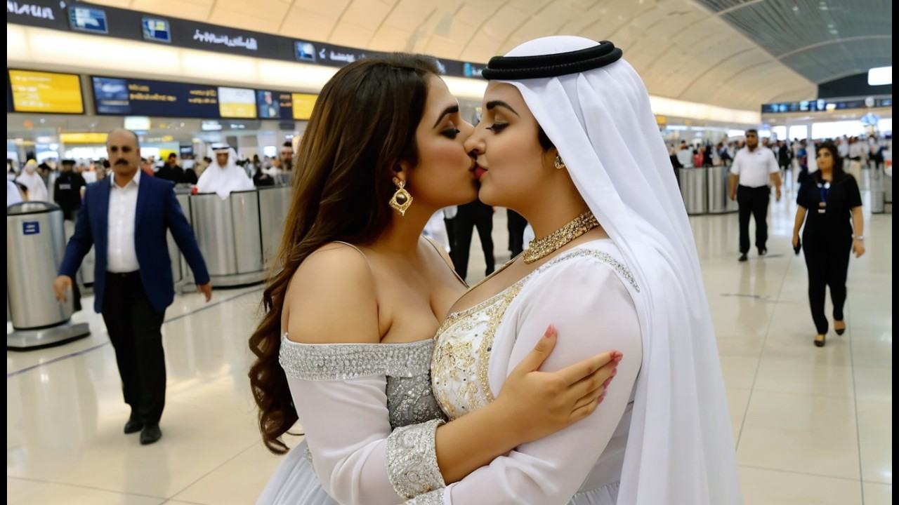 Kuwait Airport beautiful girls kissing leaked video