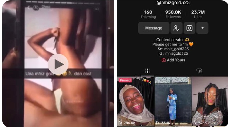 WATCH: Mhiz Gold Sex Video Leaked On Tiktok & Twitter