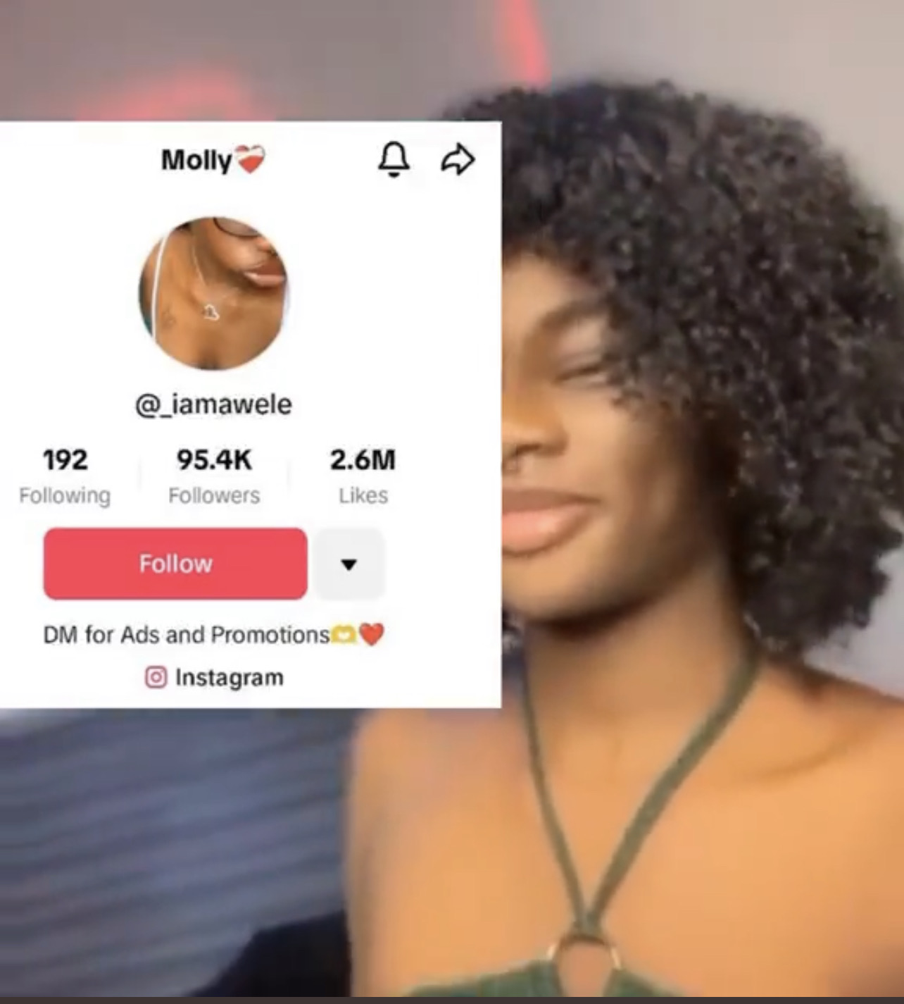 Sextape Of TikTok Influencer Molly Awele Leaked Online