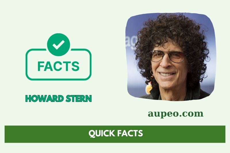 Howard STERN Quick Facts