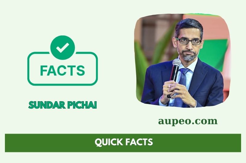 Sundar Pichai Fast Facts