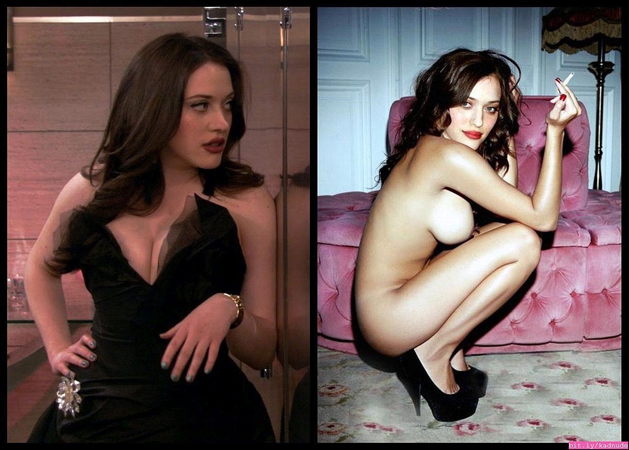 Kat Dennings kneeling nude