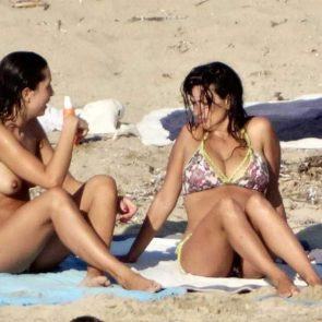 Penelope Cruz sunbathing nude