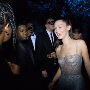 Bella Hadid Laughing at dior ball