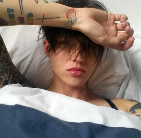 Ruby Rose looked hot in her bed