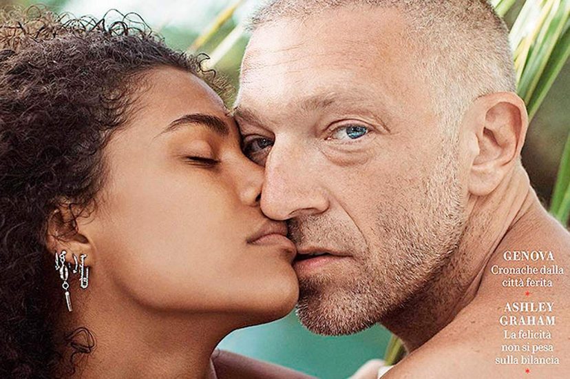 Tina Kunaki with Vincent Cassel