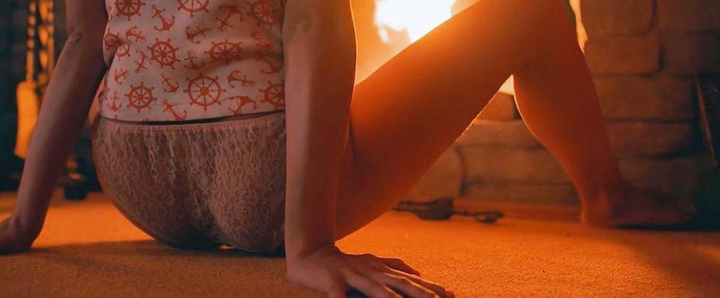 Agostina Bettinelli naked near the fire