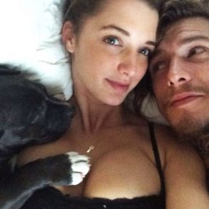 Alyssa Arce in bed with husband