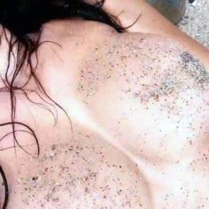 Ana Cherry's nude boobs with glitter