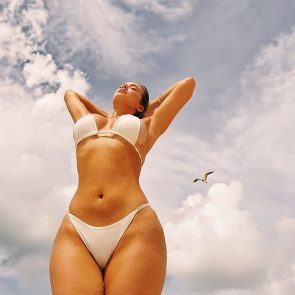 anastasia karanikolaou white bikini