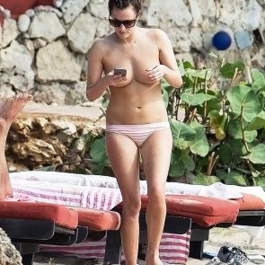 Caroline Flack nude in public