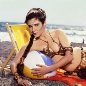 Carrie Fisher's hot look on the beach