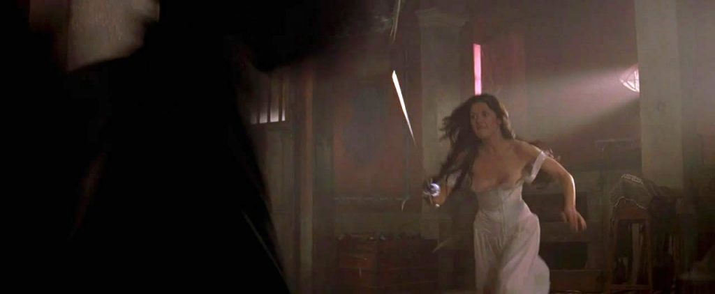 Catherine Zeta-Jones nude in the mask of Zorro