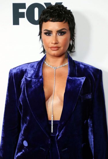 Demi Lovato's deep cleavage