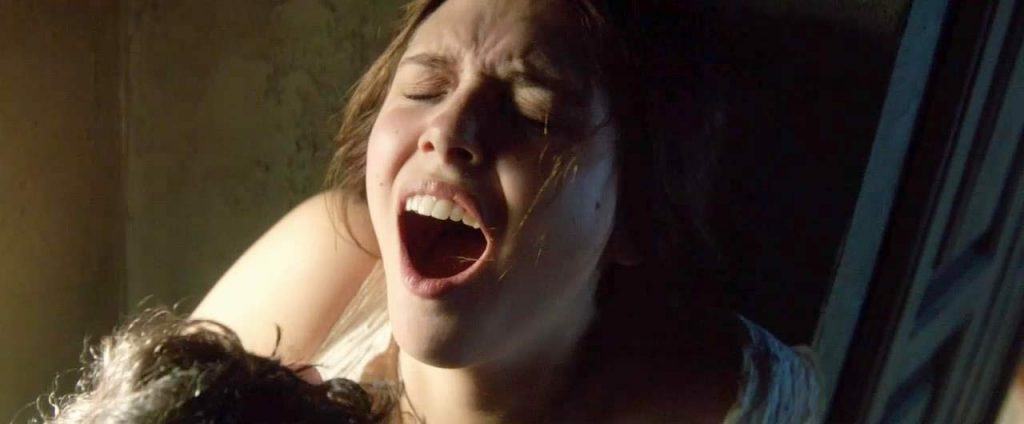 Elizabeth Olsen moaning in porn