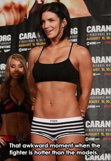 Gina Carano naked belly