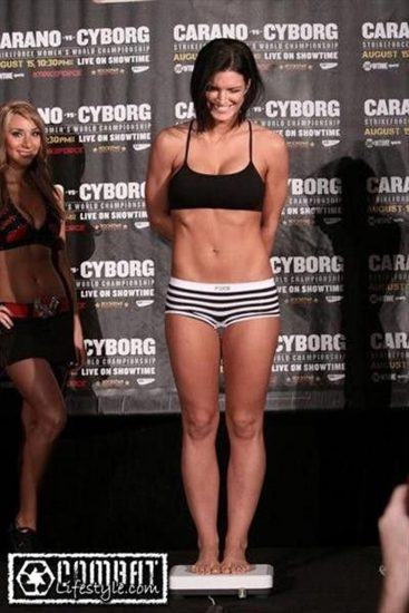 Gina Carano naked belly