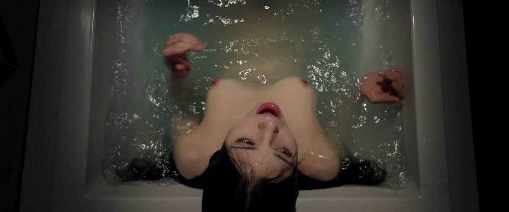 India Eisley Nude Bath in Look Away 1