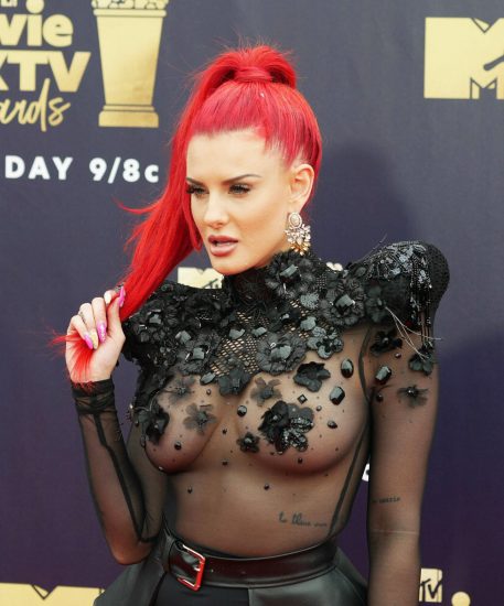 Justina Valentine see through breasts