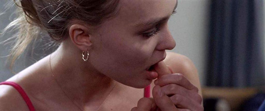 Lily-Rose Depp sucking finger in nude scene