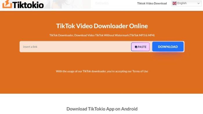 Ini Situs tiktokio.com download mp3 dan video tanpa watermark