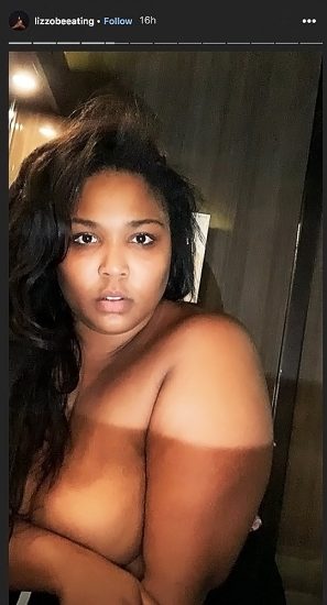 Lizzo's topless selfie