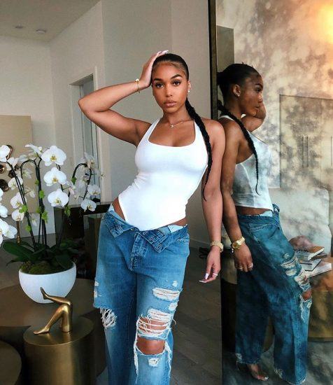 Lori Harvey Sexy in Denim