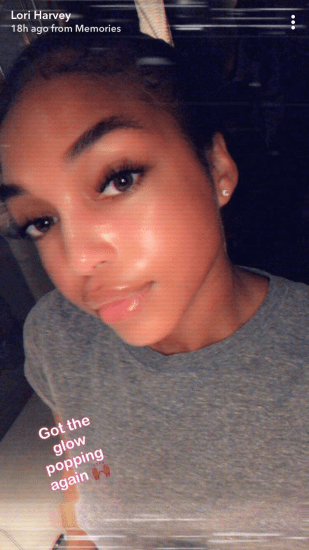 Lori Harvey Snapchat Selfie