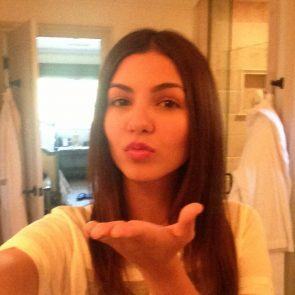 Victoria Justice is sending kisses to her fans