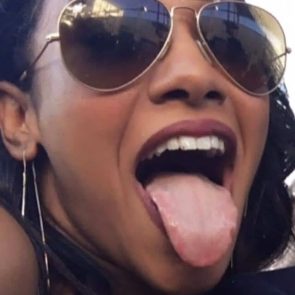 Candice Patton naked and tongue out