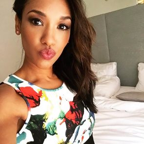 Candice Patton almost nude selfie