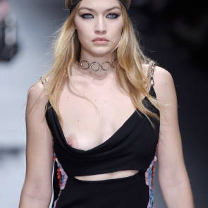 Gigi Hadid Versace Nip Slip