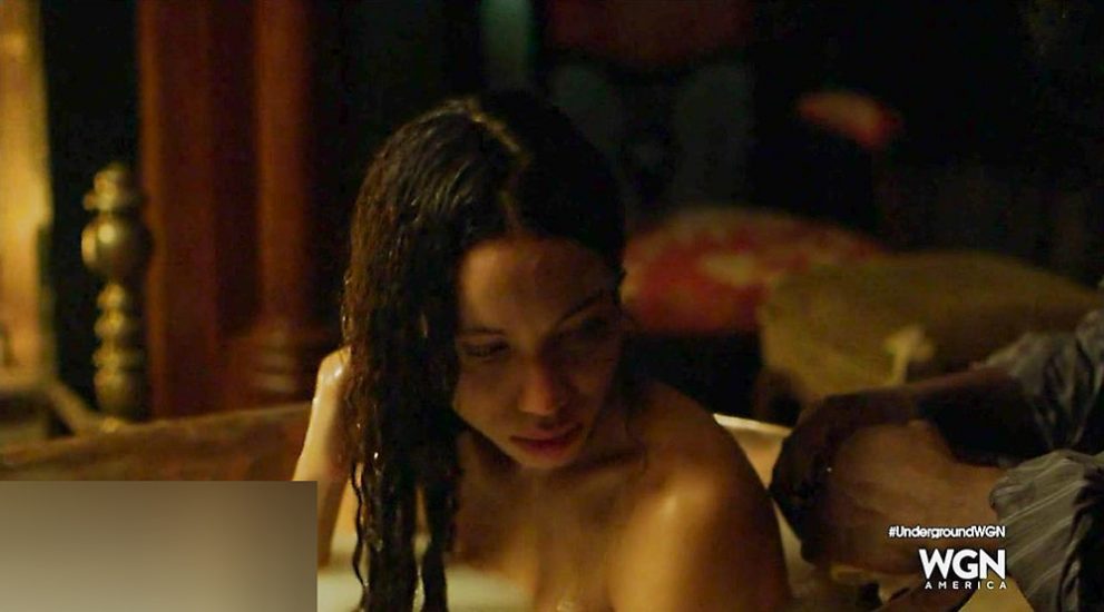 Jurnee Smollett-Bell nude in the bathtub