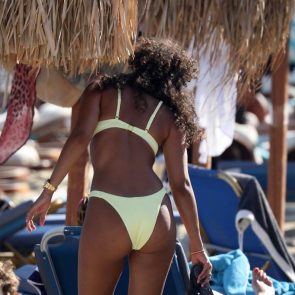 Leigh-Anne Pinnock's ass in yellow bikini