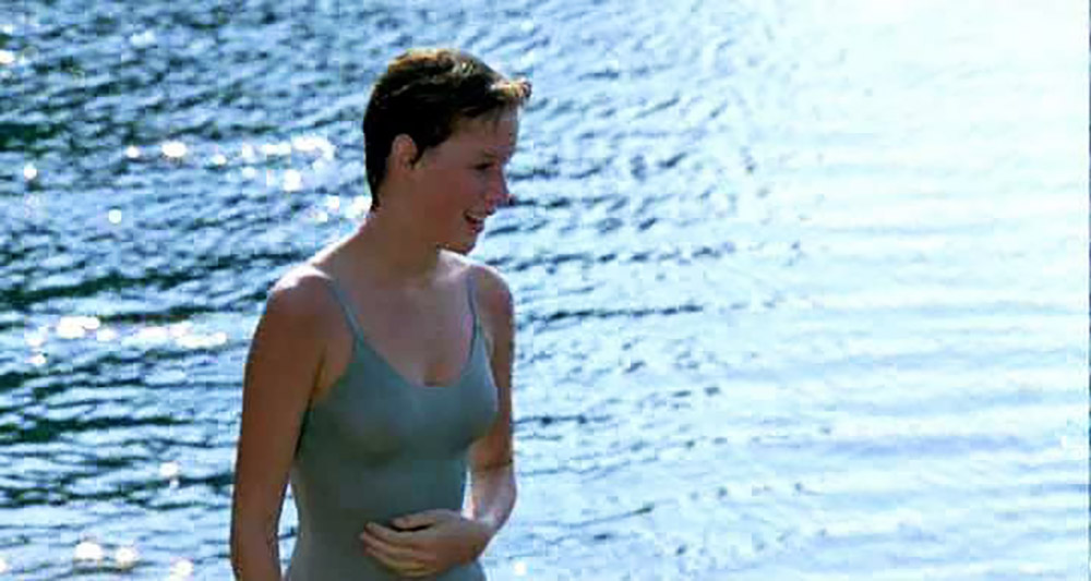 Molly Ringwald's nearly naked breasts