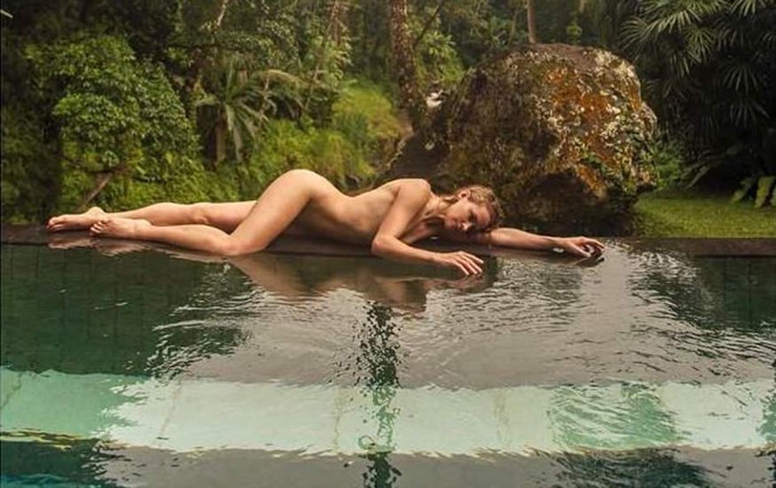 Shantel VanSanten's nude ass and tits by the swimming pool