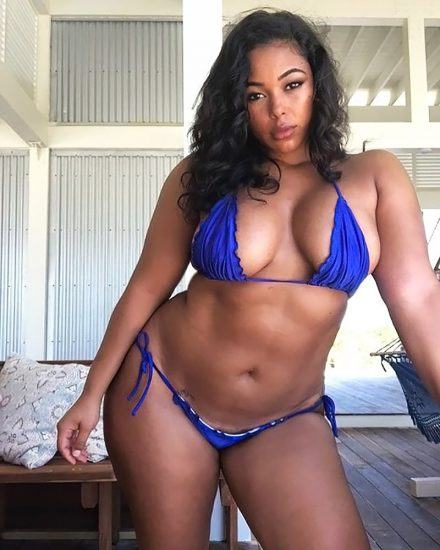 Tabria Majors' Hot Blue Bikini