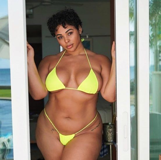 Tabria Majors Yellow Bikini