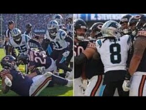 Chicago Bears vs Carolina Panthers HEATED CLASH in fourth quarter of NFL match