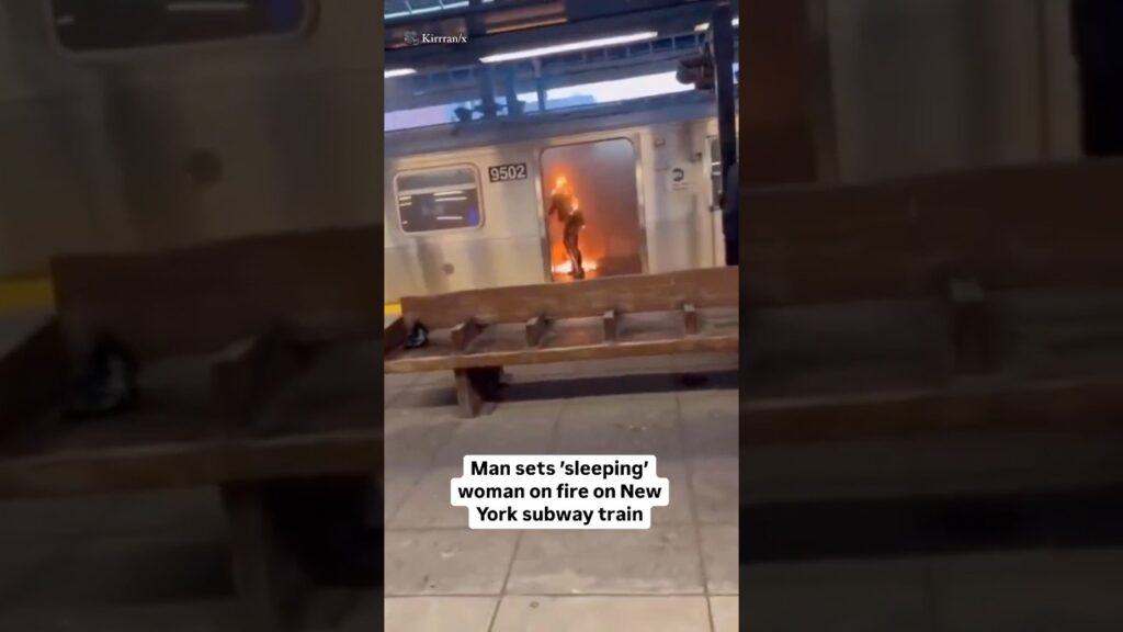 NYC subway fire amelia carter video