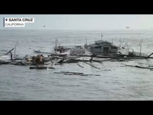 Santa Cruz Wharf Collapse in US full video