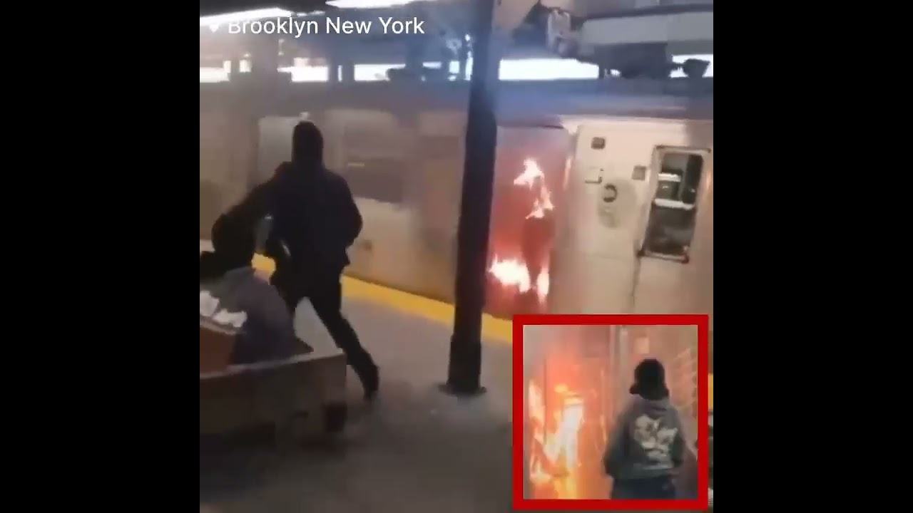 woman on fire subway video