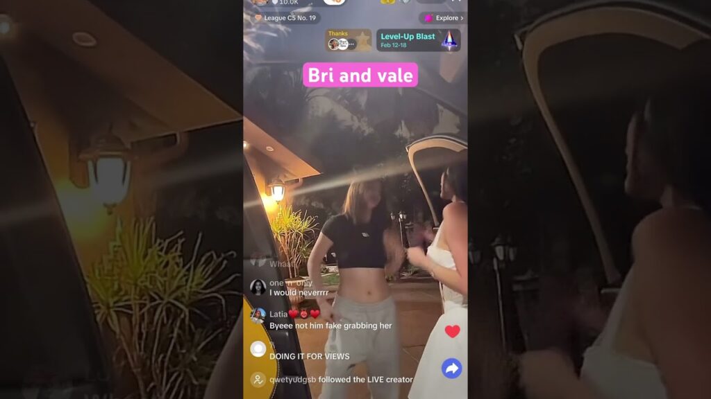 Bri olsen and vale fight on TikTok live