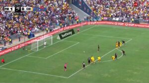 Patrick Maswanganyi panenka penalty vs Kaizer Chiefs vs Orlando Pirates in Soweto Derby