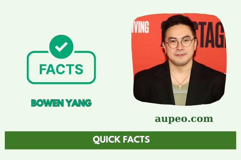 Bowen Yang Fast Facts