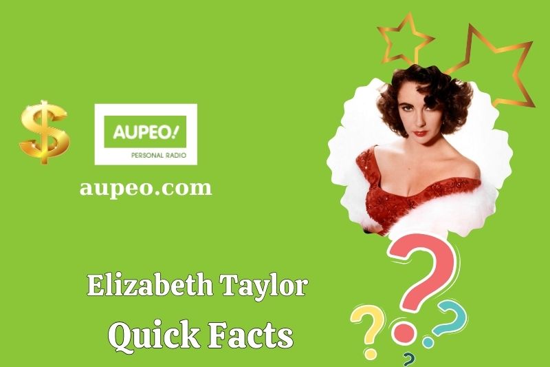 Elizabeth Taylor Rapid facts