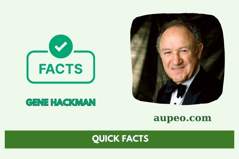 Gene Hakman's Quick Facts