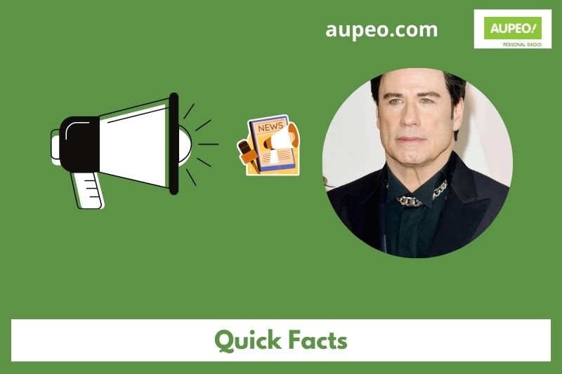 John Travolta's quick facts