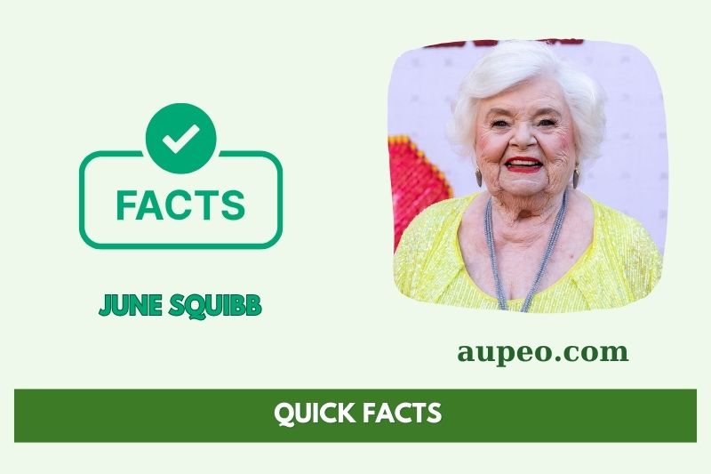 June Squibb Fast Facts