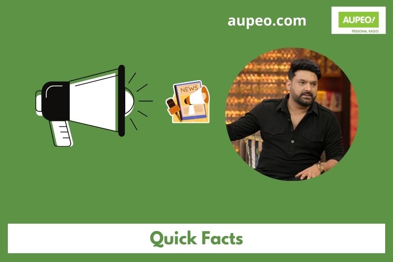 Kapil Sharma Fast Facts